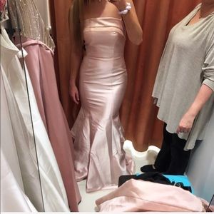 Pink mermaid prom dress